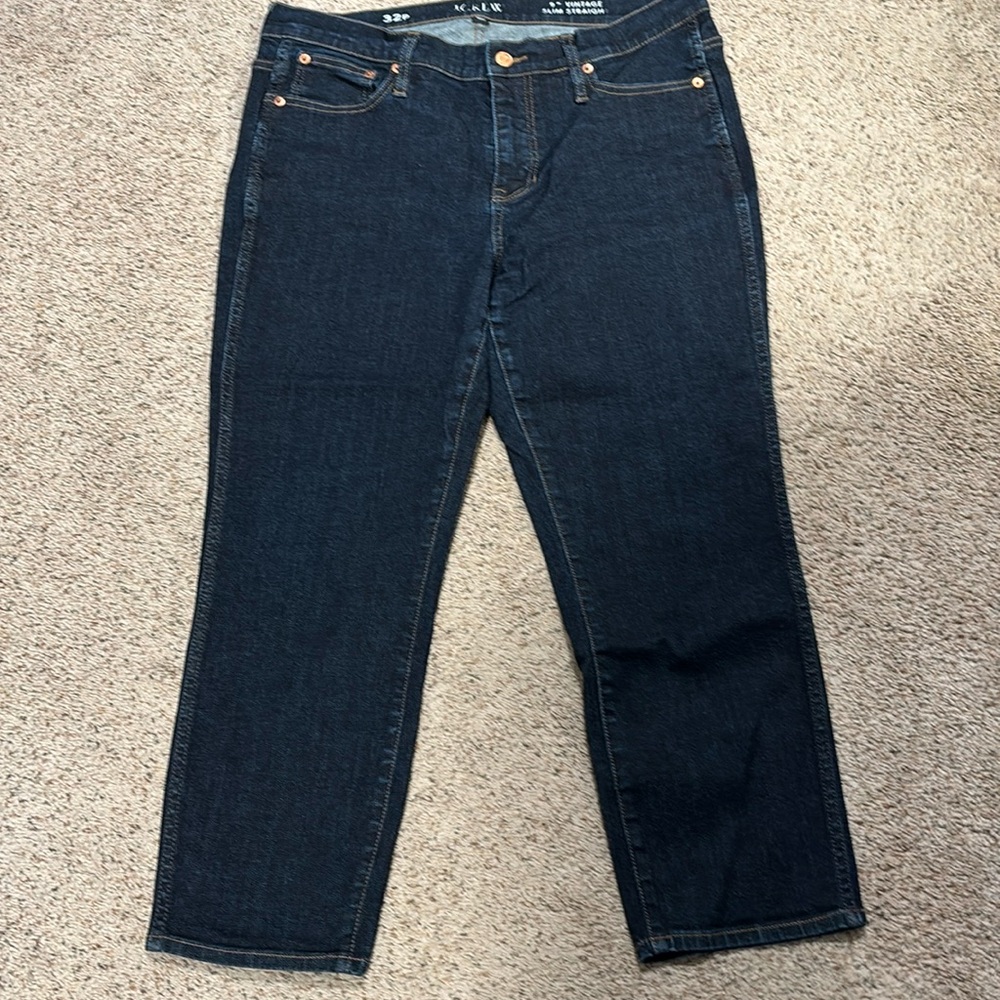 J. Crew 9 inch Vintage Slim Straight Jeans (Petite)
